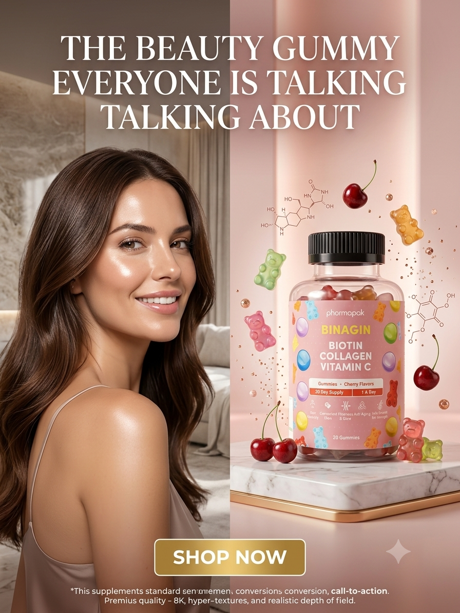 Binagin Beauty Gummies( Biotin,Collagen,Vitamin C)