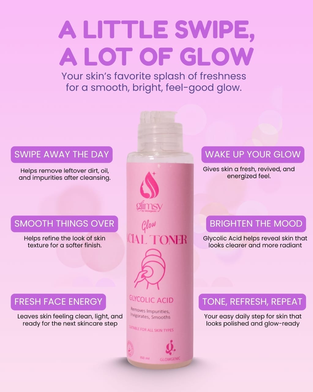 Glow facial toner ( 5% glycolic acid toner)
